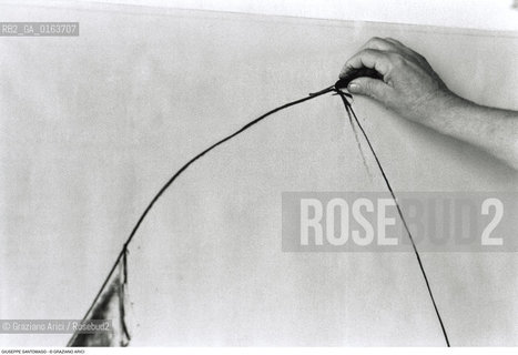 Caption: Nome: .SANTOMASO GIUSEPPE.Descrizione: .ARTE PITTORE NEL SUO STUDIO.Credit: ©Graziano Arici/Rosebud2 / Costo: .A.Nazione: .ITALIA.Cittˆ: ..Data: .1982