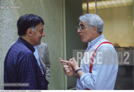 Caption: Nome: .ROSSI ALDO.Descrizione: .ARCHITETTURA ARCHITETTO/CON PETER EISEMAN ALLA BIENNALE ARCHITETTURA.Credit: ©Graziano Arici/Rosebud2 / Costo: .A.Nazione: .ITALIA.Cittˆ: ..Data: .1992