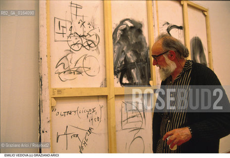 Nome: .VEDOVA EMILIO.Descrizione: .ARTE PITTORE / AL PAC.Credit: ©Graziano Arici/Rosebud2 / Costo: .A.Nazione: .ITALIA.Cittˆ: .MILANO.Data: .1991.
