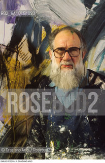 Caption: Nome: .VEDOVA EMILIO.Descrizione: .ARTE PITTORE NEL SUO STUDIO.Credit: ©Graziano Arici/Rosebud2 / Costo: .A.Nazione: .ITALIA.Cittˆ: ..Data: .1987