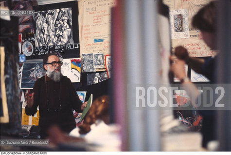Caption: Nome: .VEDOVA EMILIO.Descrizione: .ARTE PITTORE / ALL ACCADEMIA DI BELLE ARTI.Credit: ©Graziano Arici/Rosebud2 / Costo: .A.Nazione: .ITALIA.Cittˆ: ..Data: .1982