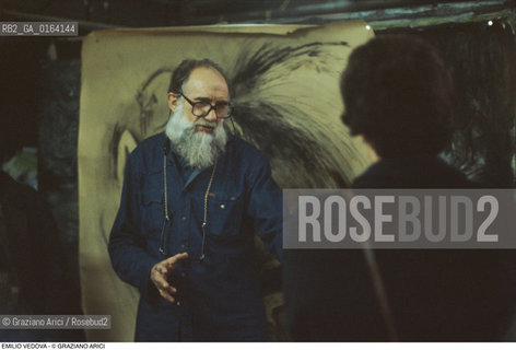 Caption: Nome: .VEDOVA EMILIO.Descrizione: .ARTE PITTORE / ALL ACCADEMIA DI BELLE ARTI.Credit: ©Graziano Arici/Rosebud2 / Costo: .A.Nazione: .ITALIA.Cittˆ: ..Data: .1982