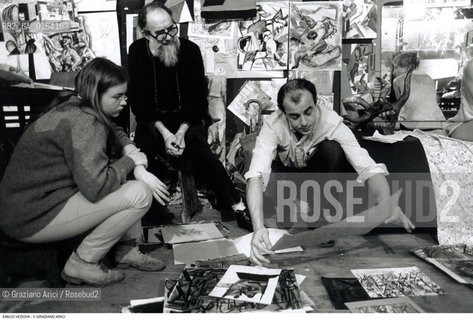 Caption: Nome: .VEDOVA EMILIO.Descrizione: .ARTE PITTORE / ALL ACCADEMIA DI BELLE ARTI.Credit: ©Graziano Arici/Rosebud2 / Costo: .A.Nazione: .ITALIA.Cittˆ: ..Data: .1982
