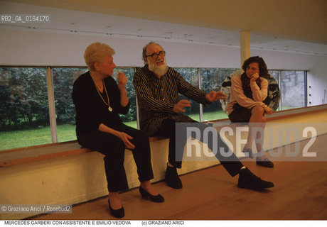 Nome: .VEDOVA EMILIO.Descrizione: .ARTE PITTORE / AL PAC CON MERCEDES GARBERI.Credit: ©Graziano Arici/Rosebud2 / Costo: .A.Nazione: .ITALIA.Cittˆ: .MILANO.Data: .1991.