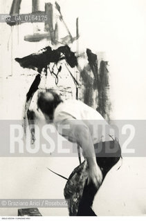 Caption: Nome: .VEDOVA EMILIO.Descrizione: .ARTE PITTORE NEL SUO STUDIO.Credit: ©Graziano Arici/Rosebud2 / Costo: .A.Nazione: .ITALIA.Cittˆ: ..Data: .1987