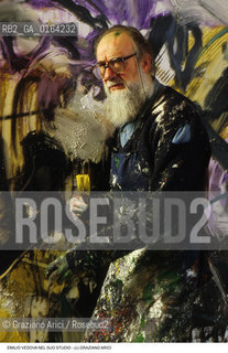 Nome: .VEDOVA EMILIO.Descrizione: .ARTE PITTORE NEL SUO STUDIO.Credit: ©Graziano Arici/Rosebud2 / Costo: .A.Nazione: .ITALIA.Cittˆ: .VENEZIA.Data: .1987.