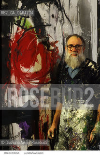 Nome: .VEDOVA EMILIO.Descrizione: .ARTE PITTORE NEL SUO STUDIO.Credit: ©Graziano Arici/Rosebud2 / Costo: .A.Nazione: .ITALIA.Cittˆ: .VENEZIA.Data: .1987.