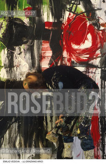 Nome: .VEDOVA EMILIO.Descrizione: .ARTE PITTORE NEL SUO STUDIO.Credit: ©Graziano Arici/Rosebud2 / Costo: .A.Nazione: .ITALIA.Cittˆ: .VENEZIA.Data: .1987.
