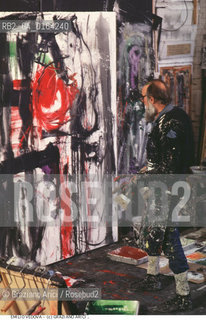 Nome: .VEDOVA EMILIO.Descrizione: .ARTE PITTORE NEL SUO STUDIO.Credit: ©Graziano Arici/Rosebud2 / Costo: .A.Nazione: .ITALIA.Cittˆ: .VENEZIA.Data: .1987.
