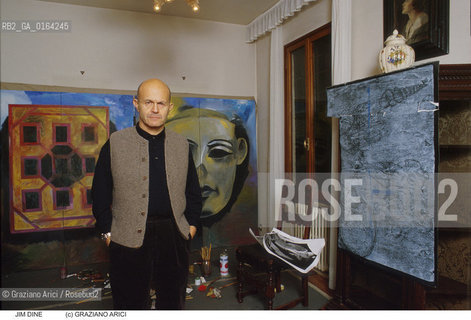 Nome: .DINE JIM.Descrizione: .ARTE PITTORE IN STUDIO .Credit: ©Graziano Arici/Rosebud2 / Costo: .A.Nazione: .USA.Cittˆ: .VENEZIA.Data: .1985.