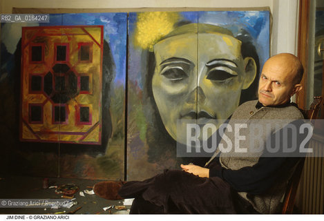 Nome: .DINE JIM.Descrizione: .ARTE PITTORE IN STUDIO.Credit: ©Graziano Arici/Rosebud2 / Costo: .A.Nazione: .USA.Cittˆ: .VENEZIA.Data: .1985.
