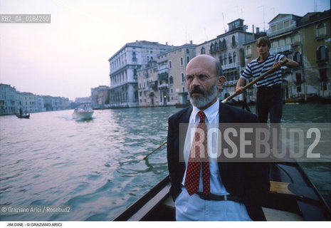 Nome: .DINE JIM.Descrizione: .ARTE PITTORE IN GONDOLA A VENEZIA.Credit: ©Graziano Arici/Rosebud2 / Costo: .A.Nazione: .USA.Cittˆ: .VENEZIA.Data: .1988.