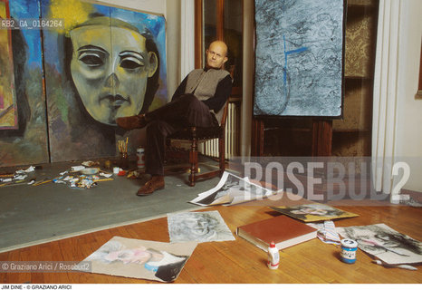 Nome: .DINE JIM.Descrizione: .ARTE PITTORE IN STUDIO .Credit: ©Graziano Arici/Rosebud2 / Costo: .A.Nazione: .USA.Cittˆ: ..Data: .1985.