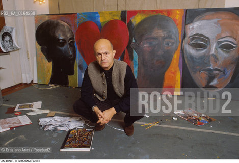 Nome: .DINE JIM.Descrizione: .ARTE PITTORE IN STUDIO .Credit: ©Graziano Arici/Rosebud2 / Costo: .A.Nazione: .USA.Cittˆ: ..Data: .1985.