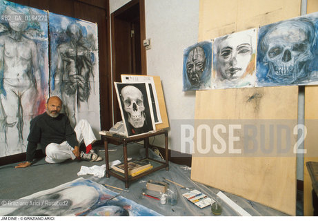 Nome: .DINE JIM.Descrizione: .ARTE PITTORE IN STUDIO .Credit: ©Graziano Arici/Rosebud2 / Costo: .A.Nazione: .USA.Cittˆ: ..Data: .1985.