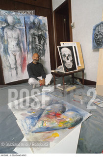 Nome: .DINE JIM.Descrizione: .ARTE PITTORE IN STUDIO .Credit: ©Graziano Arici/Rosebud2 / Costo: .A.Nazione: .USA.Cittˆ: ..Data: .1985.