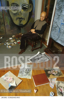 Nome: .DINE JIM.Descrizione: .ARTE PITTORE IN STUDIO.Credit: ©Graziano Arici/Rosebud2 / Costo: .A.Nazione: .USA.Cittˆ: .VENEZIA.Data: .1985.