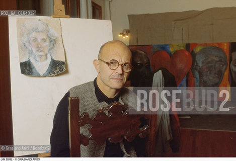 Nome: .DINE JIM.Descrizione: .ARTE PITTORE IN STUDIO .Credit: ©Graziano Arici/Rosebud2 / Costo: .A.Nazione: .USA.Cittˆ: ..Data: .1985.