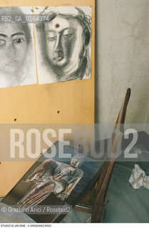 Nome: .DINE JIM.Descrizione: .ARTE PITTORE / STUDIO.Credit: ©Graziano Arici/Rosebud2 / Costo: .A.Nazione: .USA.Cittˆ: ..Data: .1985.