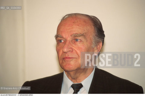 Caption: Nome:.IZETBEGOVIC ALIJA.Descrizione:.POLITICO PRESIDENTE DELLA BOSNIA-ERZEGOVINA.POLITICAL PRESIDENT OF BOSNIA-HERZEGOVINA.Credit:.G. ARICI/.Costo:.A.Nazione:.BOSNIA.Cittˆ:..Data:.1994