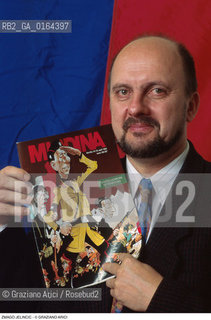 Caption: Nome: .JELINCIC ZMAGO.Descrizione: .PRESIDENTE DEL SNS PARTITO NAZIONALE SLOVENO ESTREMA DESTRA.Credit: ©Graziano Arici/Rosebud2 / Costo: .A.Nazione: .ITALIA.ITALY.Cittˆ: ..Data: .1997