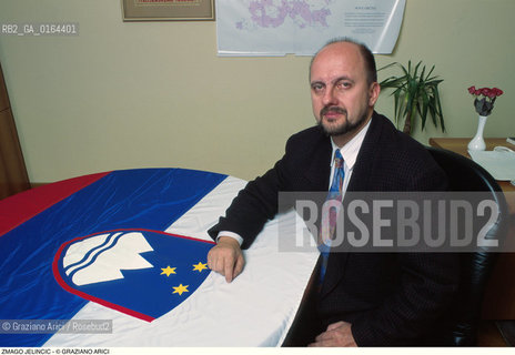 Caption: Nome: .JELINCIC ZMAGO.Descrizione: .PRESIDENTE DEL SNS PARTITO NAZIONALE SLOVENO ESTREMA DESTRA.Credit: ©Graziano Arici/Rosebud2 / Costo: .A.Nazione: .ITALIA.ITALY.Cittˆ: ..Data: .1997