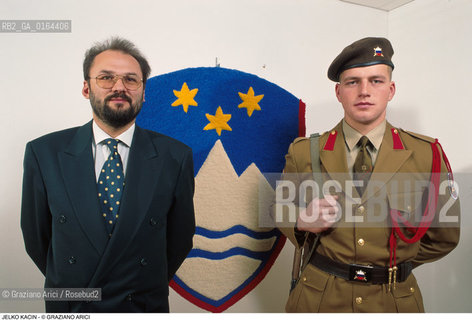 Caption: Nome: .KACIN JELKO.Descrizione: .POLITICO MINISTRO DELLA DIFESA DELLA REPUBBLICA SLOVENA / .Credit: ©Graziano Arici/Rosebud2 / Costo: .A.Nazione: .SLOVENIA.Cittˆ: .LUBIANA.Data: .1995
