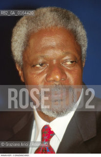 Caption: Nome: .ANNAN KOFI.Descrizione: .POLITICA POLITICO SEGRETARIO GENERALE ONU.Credit: ©Graziano Arici/Rosebud2 / Costo: .A.Nazione: ..Cittˆ: ..Data: .1998