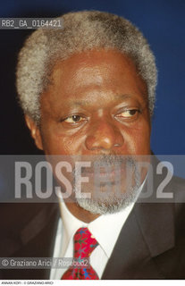 Caption: Nome: .ANNAN KOFI.Descrizione: .POLITICA POLITICO SEGRETARIO GENERALE ONU.Credit: ©Graziano Arici/Rosebud2 / Costo: .A.Nazione: ..Cittˆ: ..Data: .1998