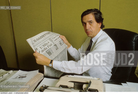 Caption: Nome: .LAGO GIORGIO.Descrizione: .GIORNALISTA DIRETTORE DEL QUOTIDIANO (GIORNALE) IL GAZZETTINO (1984-96).JOURNALIST DIRECTOR OF NEWSPAPER IL GAZZETTINO (1984-96).Credit: ©Graziano Arici/Rosebud2 / Costo: .A.Nazione: .ITALIA.ITALY.Cittˆ: ..Data: .1995