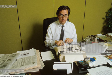 Caption: Nome: .LAGO GIORGIO.Descrizione: .GIORNALISTA DIRETTORE DEL QUOTIDIANO (GIORNALE) IL GAZZETTINO (1984-96).JOURNALIST DIRECTOR OF NEWSPAPER IL GAZZETTINO (1984-96).Credit: ©Graziano Arici/Rosebud2 / Costo: .A.Nazione: .ITALIA.ITALY.Cittˆ: ..Data: .1995