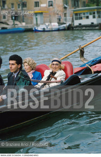 Caption: Nome: .MARIA JOSE DI SAVOIA.Descrizione: .EX REGINA DITALIA MOGLIE DI UMBERTO I DI SAVOIA / IN GONDOLA (BARCA) A VENEZIA.EX QUEEN OF ITALY WIFE OF UMBERTO I OF SAVOIA / IN GONDOLA (BOAT) IN VENICE.Credit: ©Graziano Arici/Rosebud2 / Costo: .A.Nazione: .BELGIO.BELGIUM.Cittˆ: ..Data: .1987