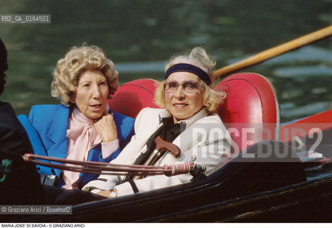 Caption: Nome: .MARIA JOSE DI SAVOIA.Descrizione: .EX REGINA DITALIA MOGLIE DI UMBERTO I DI SAVOIA / IN GONDOLA (BARCA) A VENEZIA.EX QUEEN OF ITALY WIFE OF UMBERTO I OF SAVOIA / IN GONDOLA (BOAT) IN VENICE.Credit: ©Graziano Arici/Rosebud2 / Costo: .A.Nazione: .BELGIO.BELGIUM.Cittˆ: ..Data: .1987