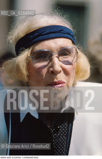 Caption: Nome: .MARIA JOSE DI SAVOIA.Descrizione: .EX REGINA DITALIA MOGLIE DI UMBERTO I DI SAVOIA.EX QUEEN OF ITALY WIFE OF UMBERTO I OF SAVOIA .Credit: ©Graziano Arici/Rosebud2 / Costo: .A.Nazione: .BELGIO.BELGIUM.Cittˆ: ..Data: .1987