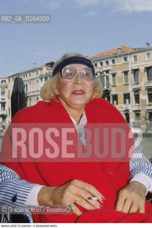 Caption: Nome: .MARIA JOSE DI SAVOIA.Descrizione: .EX REGINA DITALIA MOGLIE DI UMBERTO I DI SAVOIA / A {VENEZIA} .EX QUEEN OF ITALY WIFE OF UMBERTO I OF SAVOIA  / IN {VENICE}.Credit: ©Graziano Arici/Rosebud2 / Costo: .A.Nazione: .BELGIO.BELGIUM.Cittˆ: ..Data: .1987