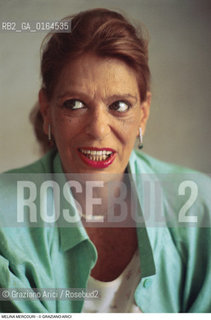 Caption: Nome: .MERCOURI MELINA.Descrizione: .CINEMA ATTRICE POLITICO MINISTRO DELLA CULTURA GRECA (1981-89).CINEMA ACTRESS POLITICAL GREEK MINISTER OF CULTURE (1981-89).Credit: ©Graziano Arici/Rosebud2 / Costo: .A.Nazione: .GRECIA.GREECE.Cittˆ: ..Data: .1988