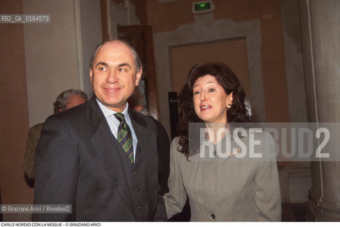 Caption: Caption: Nome: .NORDIO CARLO .Descrizione: .LEGGE GIUDICE / CON LA MOGLIE.Credit: ©Graziano Arici/Rosebud2 / Costo: .A.Nazione: .ITALIA.Cittˆ: ..Data: .