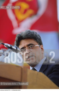 Caption: Nome: .OCCHETTO ACHILLE.Descrizione: .POLITICO SEGRETARIO DEL PARTITO COMUNISTA ITALIANO (1988-1991) SEGRETARIO DEL PDS - PARTITO DEMOCRATICO DELLA SINISTRA - (1991-1994) / COMIZIO.POLITICAL SECRETARY OF ITALIAN COMMUNIST PARTY  (1988-1991)  SECRETARY OF PDS (1991-1994)  / MEETING.Credit: ©Graziano Arici/Rosebud2 / Costo: .A.Nazione: .ITALIA.ITALY.Cittˆ: ..Data: .1990