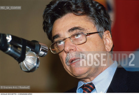 Caption: Nome: .OCCHETTO ACHILLE.Descrizione: .POLITICO SEGRETARIO DEL PARTITO COMUNISTA ITALIANO (1988-1991) SEGRETARIO DEL PDS - PARTITO DEMOCRATICO DELLA SINISTRA - (1991-1994) .POLITICAL SECRETARY OF ITALIAN COMMUNIST PARTY  (1988-1991)  SECRETARY OF PDS (1991-1994) .Credit: ©Graziano Arici/Rosebud2 / Costo: .A.Nazione: .ITALIA.ITALY.Cittˆ: ..Data: .1989