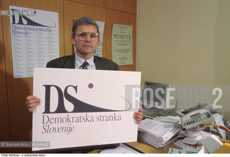 Caption: Nome: .PERSAK TONE.Descrizione: .POLITICA POLITICO PRESIDENTE DELLA  DS (PARTITO DEMOCRATICO DI CENTRO).Credit: ©Graziano Arici/Rosebud2 / Costo: .A.Nazione: .SLOVENIA.Cittˆ: .LUBIANA.Data: .1995