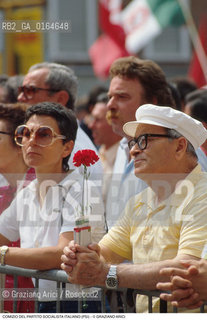 Caption: Nome: .PARTITO SOCIALISTA ITALIANO.Descrizione: .COMIZIO DEL PARTITO SOCIALISTA ITALIANO PSI.Credit: ©Graziano Arici/Rosebud2 / Costo: .A.Nazione: .ITALIA.Cittˆ: ..Data: .1986