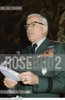 Caption: Nome: .GENERALE ROGERS.Descrizione: .POLITICA POLITICO MILITARE COMANDATE IN CAPO DELLA NATO.Credit: ©Graziano Arici/Rosebud2 / Costo: .A.Nazione: .ITALIA.Cittˆ: ..Data: .1983
