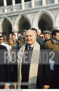 Caption: Nome: .SCALFARO OSCAR LUIGI.Descrizione: .POLITICO DEMOCRAZIA CRISTIANA (DC) PRESIDENTE DELLA REPUBBLICA / A VENEZIA .POLITICAL ITALIAN CHRISTIAN DEMOCRATIC PARTY (DC) PRESIDENT OF REPUBLIC / IN VENICE.Credit: ©Graziano Arici/Rosebud2 / Costo: .A.Nazione: .ITALIA.ITALY.Cittˆ: ..Data: .1996