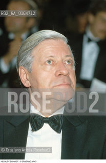 Caption: Nome: .SCHMIDT HELMUDT.Descrizione: .CANCELLIERE DELLA REPUBBLICA FEDERALE TEDESCA.Credit: ©Graziano Arici/Rosebud2 / Costo: .A.Nazione: .ITALIA.Cittˆ: ..Data: .1985