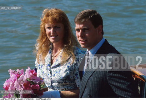 Caption: Nome: .ANDREA WINDSOR.Descrizione: .PRINCIPE DINGHILTERRA / CON LA MOGLIE SARAH FERGUSON / IN MOTOSCAFO.PRINCE OF ENGLAND / WITH HIS WIFE SARAH FERGUSON.Credit: ©Graziano Arici/Rosebud2 / Costo: .A.Nazione: .GRAN BRETAGNA.GREAT BRITAIN.Cittˆ: ..Data: .1993