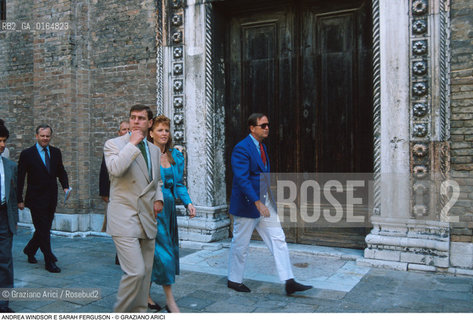 Caption: Nome: .ANDREA WINDSOR.Descrizione: .PRINCIPE DINGHILTERRA / CON LA MOGLIE SARAH FERGUSON A VENEZIA.PRINCE OF ENGLAND / WITH HIS WIFE SARAH FERGUSON IN VENICE.Credit: ©Graziano Arici/Rosebud2 / Costo: .A.Nazione: .GRAN BRETAGNA.GREAT BRITAIN.Cittˆ: ..Data: .1993