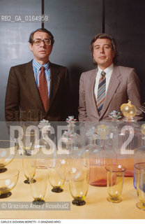 Caption: Nome: .MORETTI CARLO E GIOVANNI.Descrizione: .ARTE ARTISTI VETRAI / BICCHIERI E VASI.ART GLASS ARTIST /  GLASSES AND VASES.Credit: ©Graziano Arici/Rosebud2 / Costo: .A.Nazione: .ITALIA.ITALY.Cittˆ: ..Data: .1984