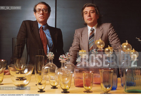 Caption: Nome: .MORETTI CARLO E GIOVANNI.Descrizione: .ARTE ARTISTI VETRAI / BICCHIERI E VASI.ART GLASS ARTIST /  GLASSES AND VASES.Credit: ©Graziano Arici/Rosebud2 / Costo: .A.Nazione: .ITALIA.ITALY.Cittˆ: ..Data: .1984