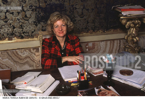 Nome: .RUBIN DE CERVIN MARIA TERESA.Descrizione: .SEGRETARIA UNESCO DI VENEZIA.SECRETARY UNESCO OF VENICE.Credit: ©Graziano Arici/Rosebud2 / Costo: .A.Nazione: .ITALIA.ITALY.Cittˆ: .VENEZIA.VENICE.Data: .1993.