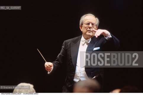 Caption: Nome:.SAWALLISCH WOLFGANG.Descrizione:.MUSICA CLASSICA DIRETTORE DORCHESTRA.CLASSICAL MUSIC CONDUCTOR.Credit:.Graziano Arici/Rosebud2/.Costo:.A.Nazione:.GERMANIA.GERMANY.Cittˆ:..Data:.1997